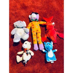 Kellytoy stuffed animals Plush lot of 5 elephant crab cat bear Kids Toys